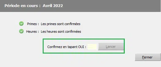 Confirmation sur Silae
