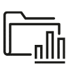 pictogramme dossier graphique de croissance 