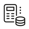 pictogramme calculatrice pieces de monnaie