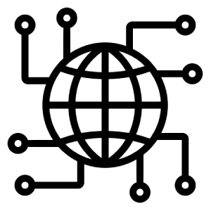 Pictogramme connexion mondiale