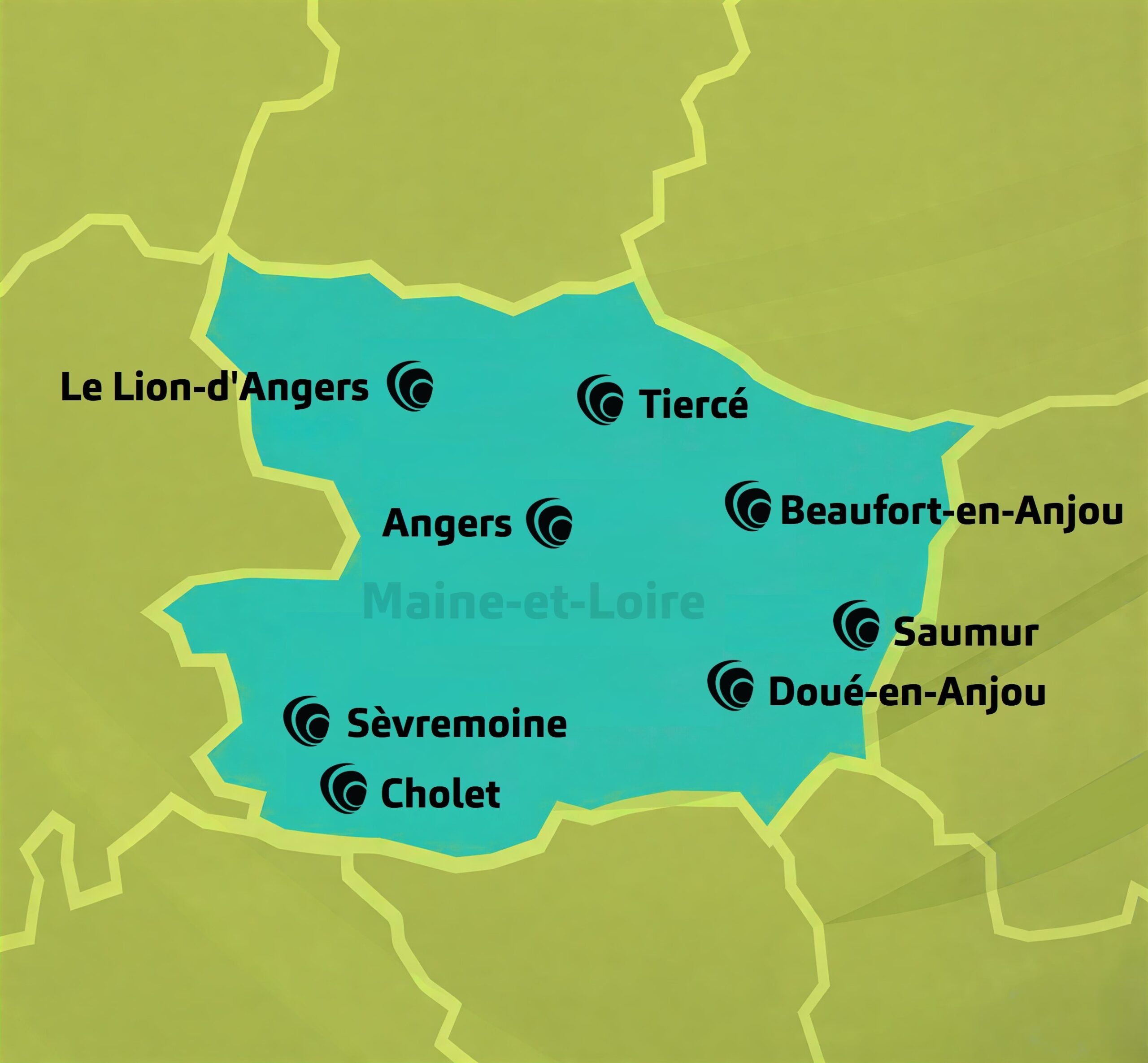carte des cabinets comptables baker tilly dans le maine-et-loire