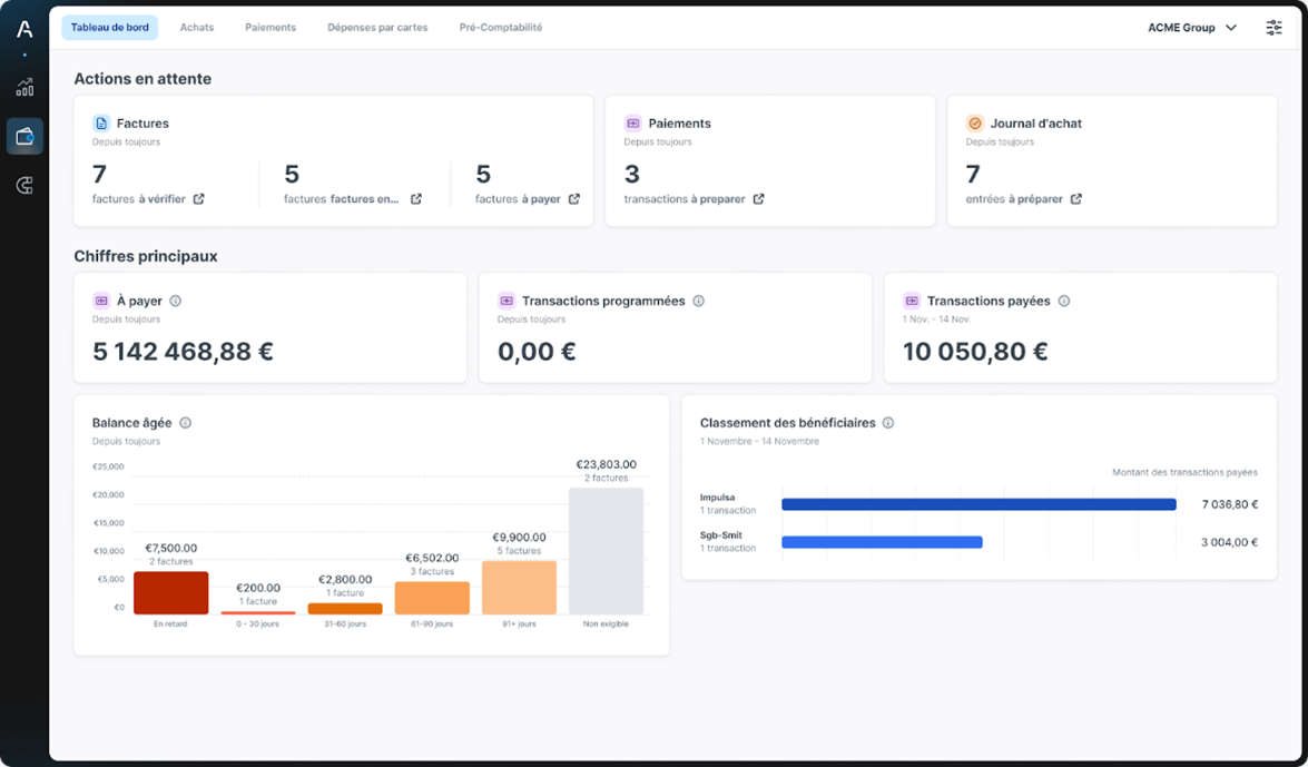 Gestion des dépenses Agicap