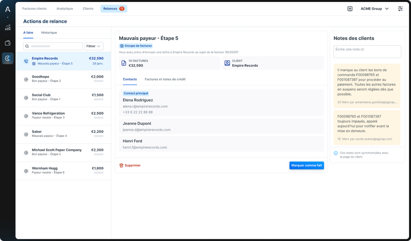 Gestion du poste clients Agicap