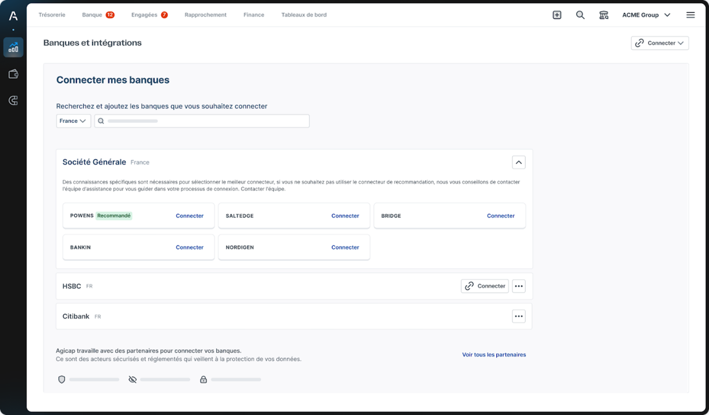Connectivité Agicap