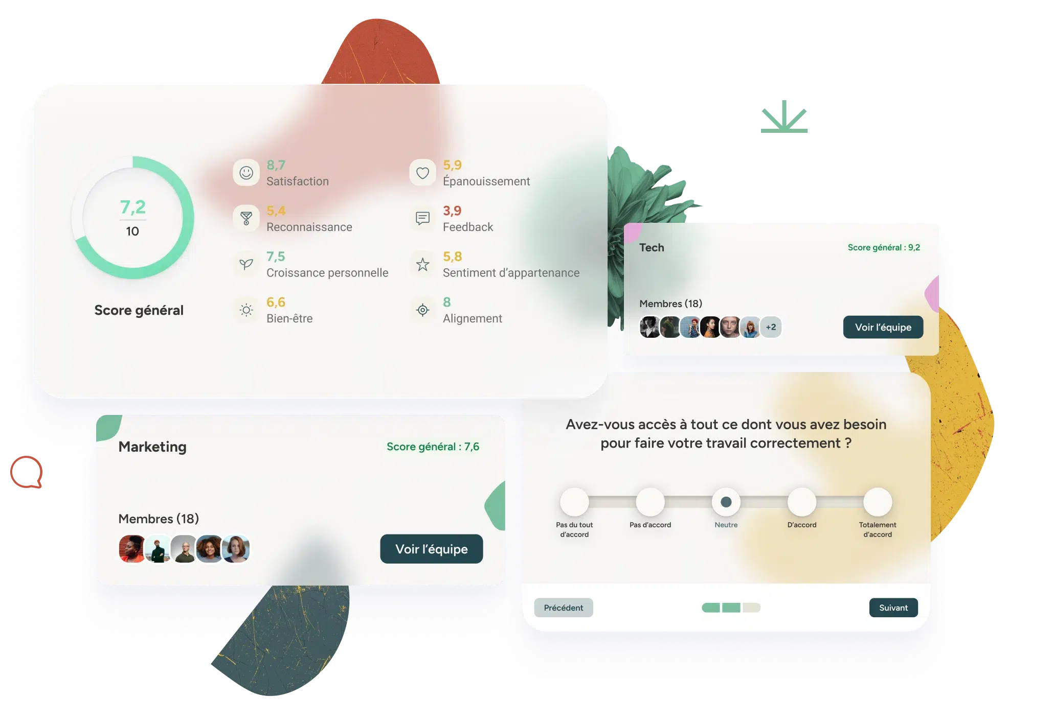 Fonctionnalités de scoring et de feedback dans le logiciel eurécia