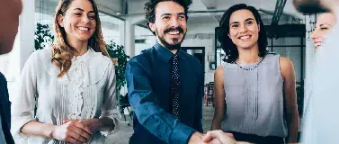 Collaborateurs souriant